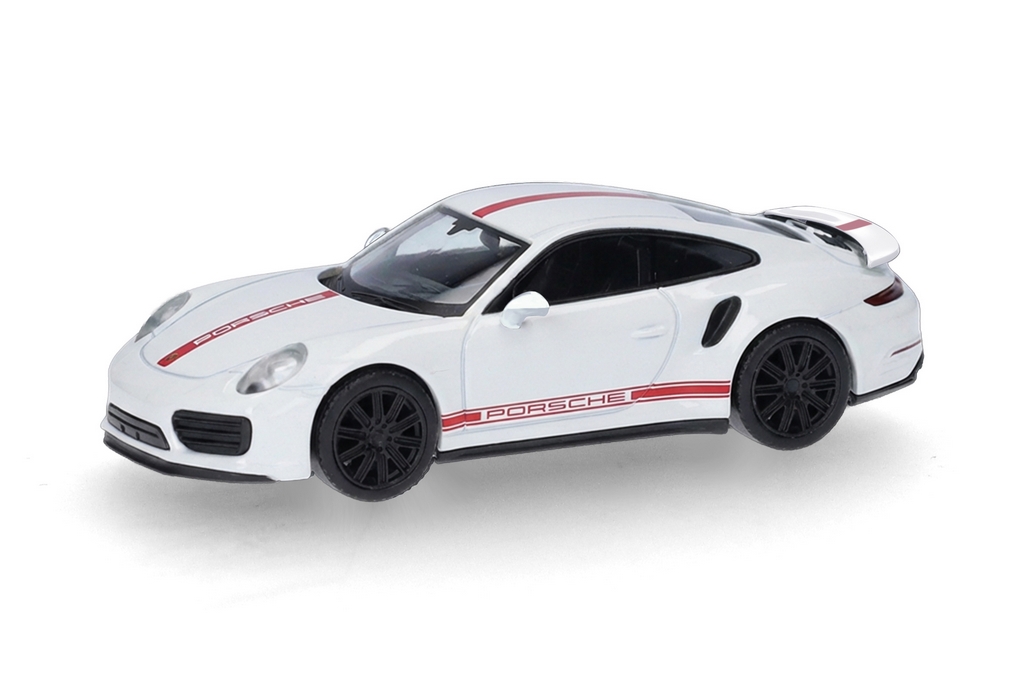 Herpa 420358-002 H0 Porsche 911 (991) Turbo, carraraweiß