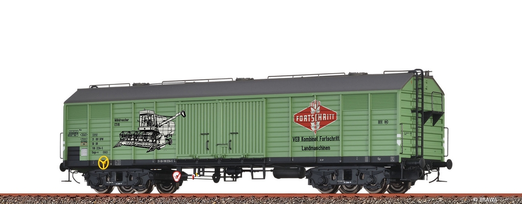 Brawa 50416 H0 Gedeckter Güterwagen Gags-v Fortschritt DR IV