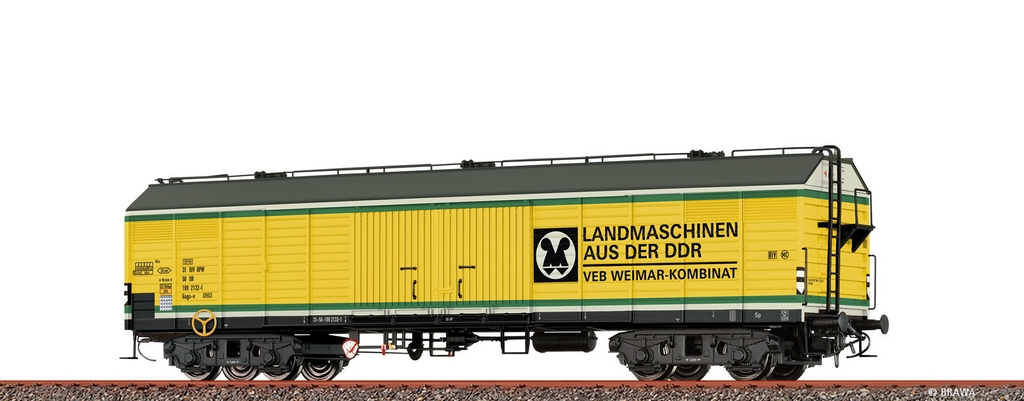 Brawa 50417 H0 Gedeckter Güterwagen Gags-v VEB WEIMAR-KOMBINAT DR IV