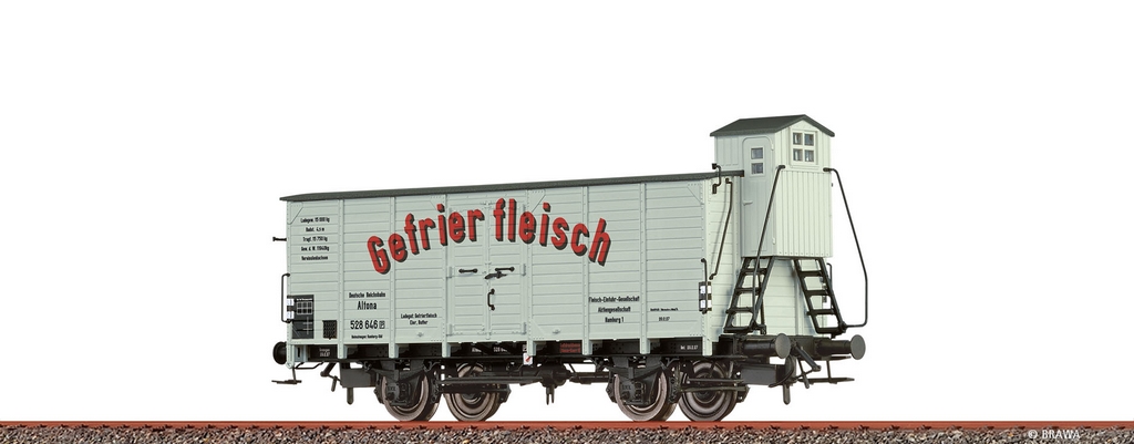 Brawa 51213 H0 Bierwagen Gefrierfleisch Hamburg Altona DRG II