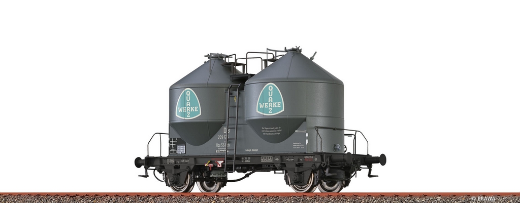 Brawa 51328 H0 Staubbehälterwagen Ucs56 Kds Quarzwerke DB III