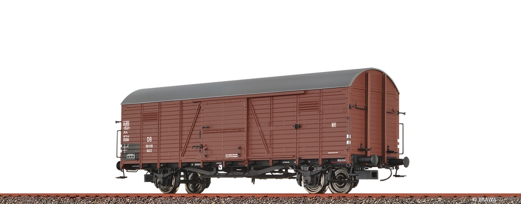 Brawa 51348 H0 Gedeckter Güterwagen Glr22 DB III