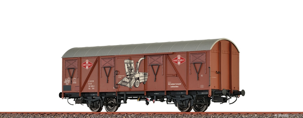 Brawa 51352 H0 Gedeckter Güterwagen Gos Fortschritt DR IV
