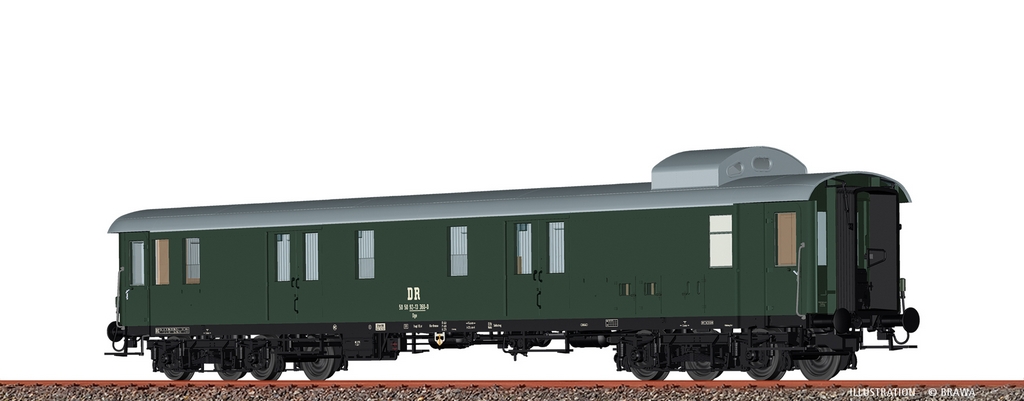 Brawa 58311 H0 Gepäckwagen Dge DR IV DC LED+
