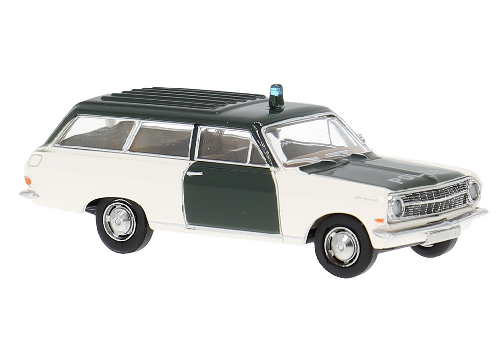 Brekina 20474 H0 Opel Rekord A CarAVan der Polizei