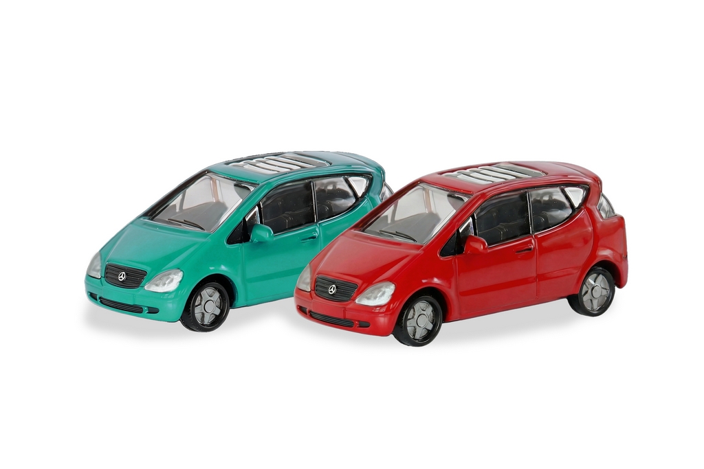Herpa 066907 N/2er Set Mercedes-Benz A-Klasse (168), rot und oasengrün