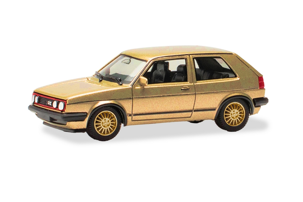 Herpa 430838-006 H0 VW Golf II GTI, goldmetallic