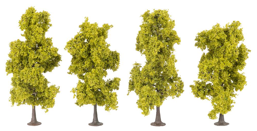 Faller 181579 H0, TT, N 4 Laubbäume, hellgrün