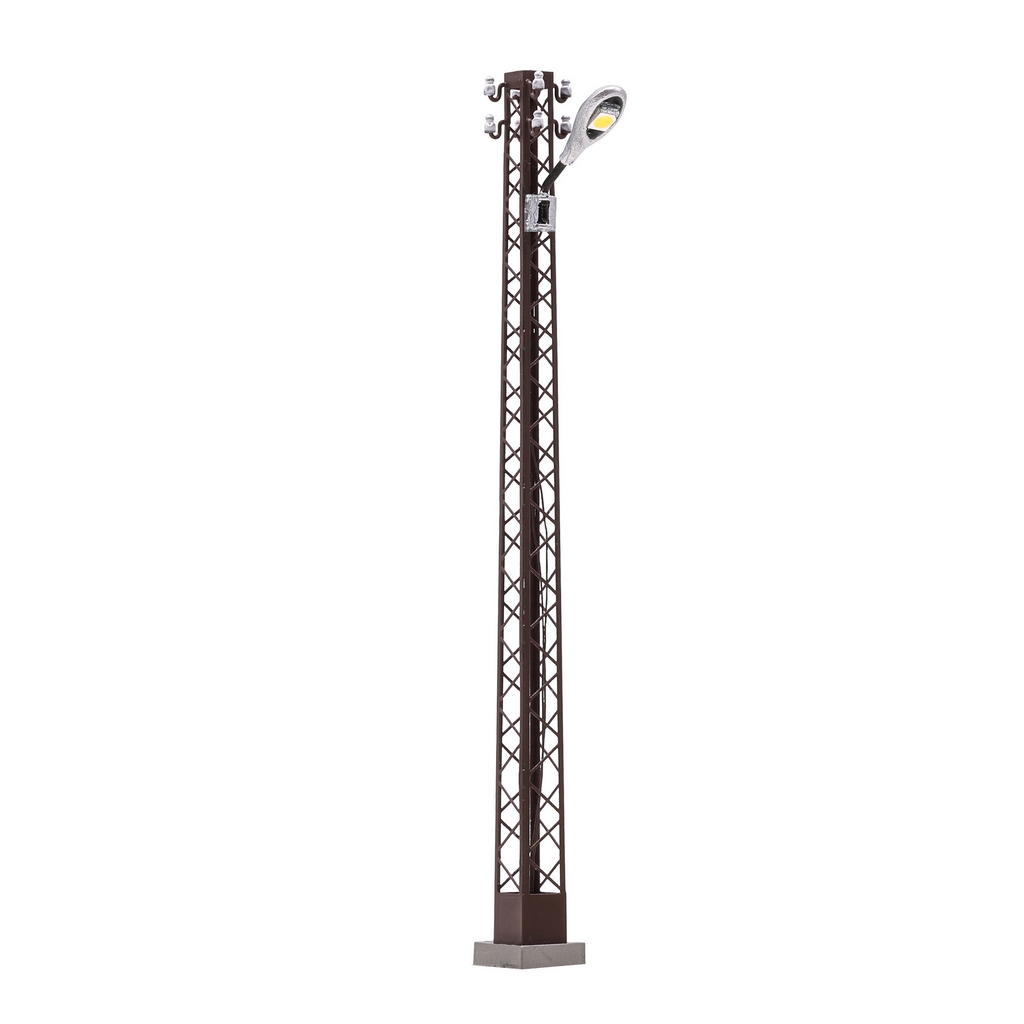 Busch 4183 Rost Gittermastleuchte weiß oval H0